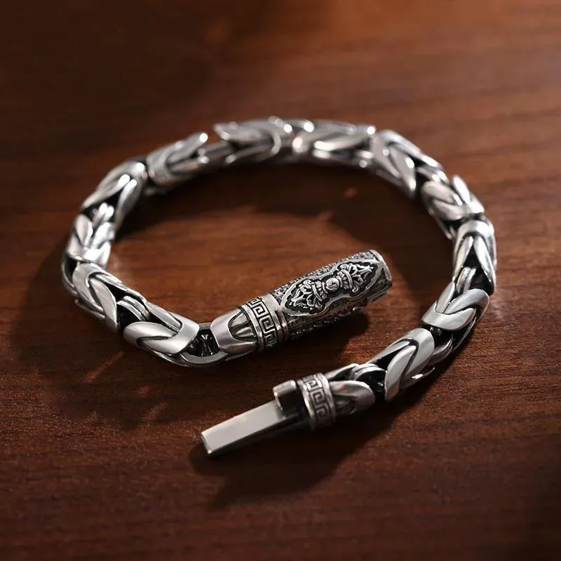 

Nice For Men And Women Stylish Hip Hop Niche Thai Bracelet Jewelry Factory Price S925 Vintage Silver Color Handmade Bracelet