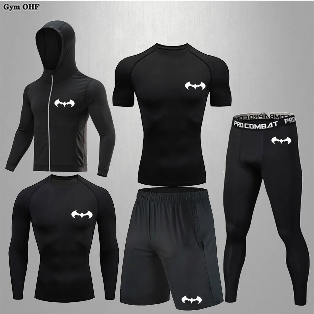 Rashguard Tracksuit Men's Workout Sports Suit  Exercise Gym Fitness Compression Sportswear Set Running Jogging SportWear Clothes