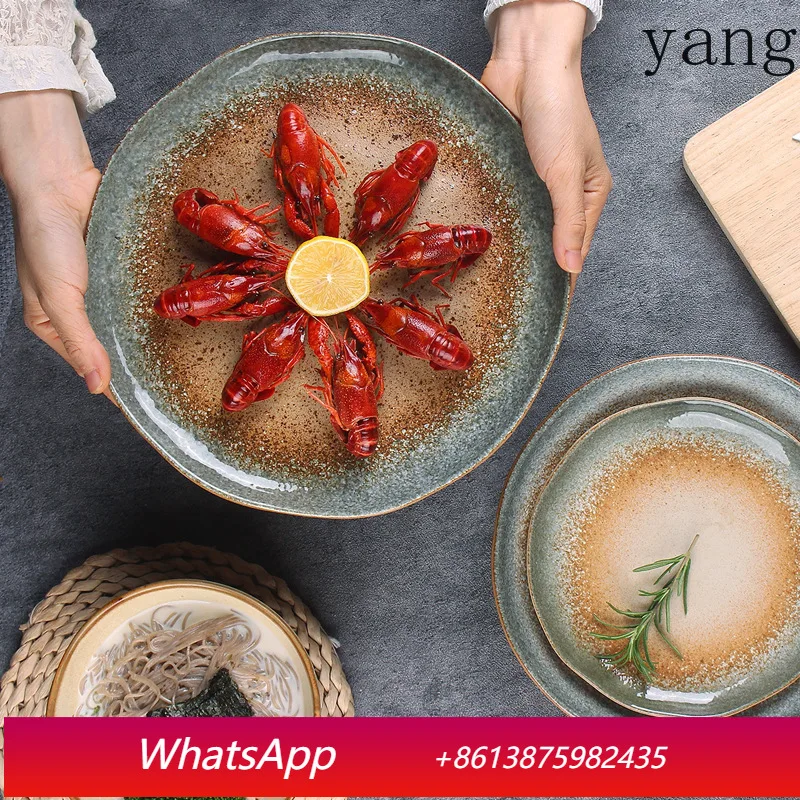 

LMM retro ceramic plate high value hotel tableware set western plate