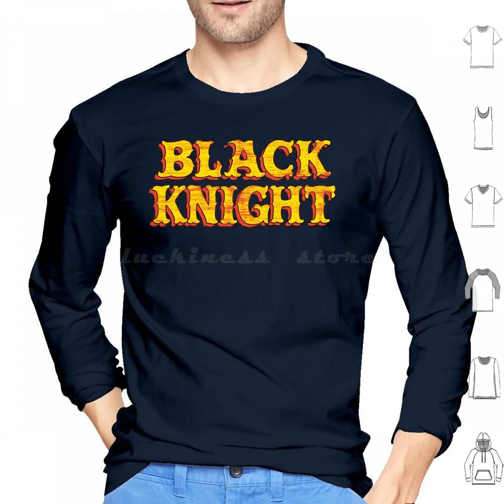 Black Knight Retro Logo Hoodie cotton Long Sleeve Black Knight Eternals Comics Comic Books Got Dane Whitman Mcu