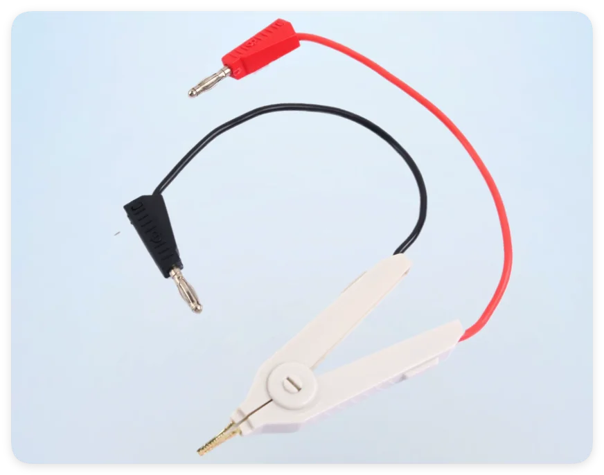 LCR SMD Test Clip Alligator Clamp 90mm Kelvin Copper Gold Plate Clip Tester For LCR Bridge Meter Inductor Capacitor Accessories