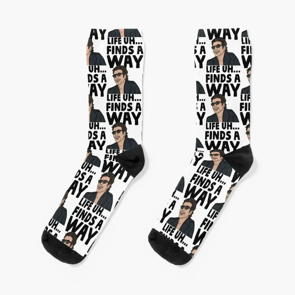 Life Uh Finds A Way Socks kawaii heated sports stockings Lots Designer Man Socks Women's