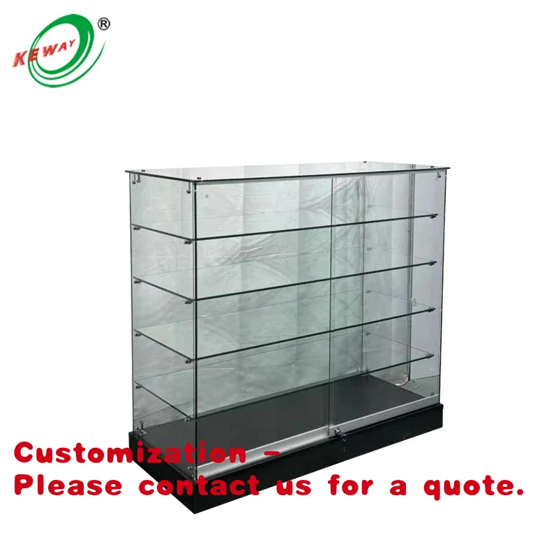 

Customize.KEWAY Custom Glass Showcase Value Line Glass Tower Glass Display Cabinet