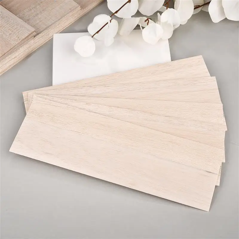 5PC Balsa Wood Sheets Multi-size Lightweight Craft Board Model Toys Building Carving Handicraft Educational DIY Accessories