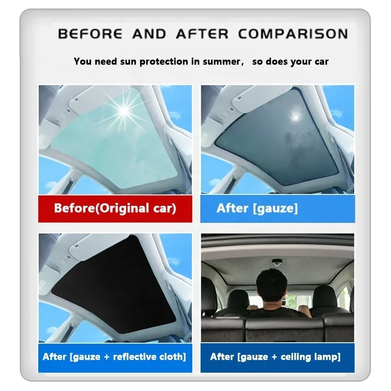 reflective fabric car sunshade for   sun visor   model y  parts