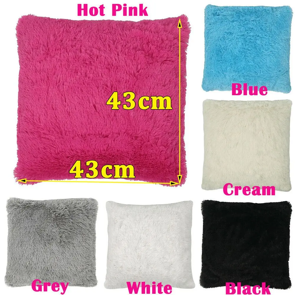 Soft Waist Home Decor Cushion Cover Fur  Winter Warm Throw Pillow Cases
