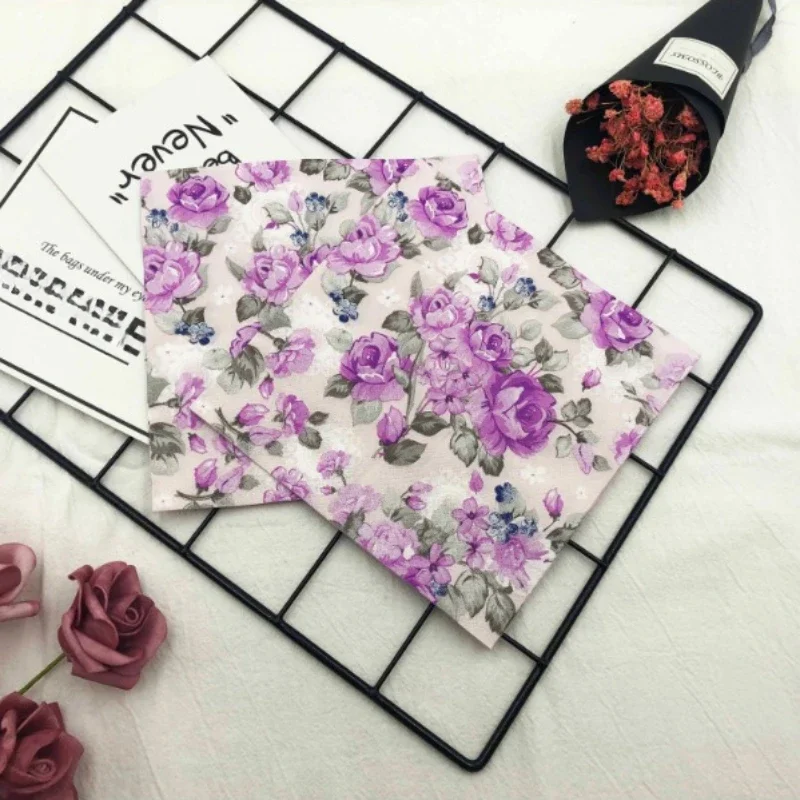 Colourful Printed Napkins 2 Ply Purple Flowers Lipstick Paper Western Restaurant Wedding Wine Glass Flower Paper 20pcs/pack 33cm