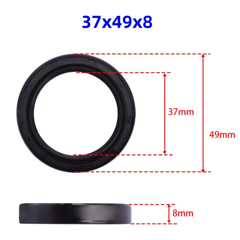 37x49x8 Oil Seal for Kawasaki EX ZR 250 ZL600 Suzuki GW250 VL250 GS500 for YAMAHA VP125 VP250 X CITY DERBI TERRA 125 HARLE XG750
