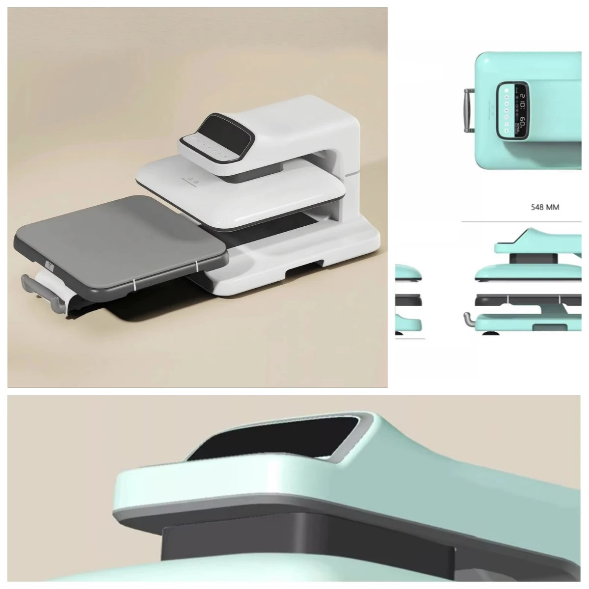 15x15 Inch Automatic Heat Press Machine Multifunctional Sublimation Transfer Press For T-Shirts Perler Beads Lining Rhinestones