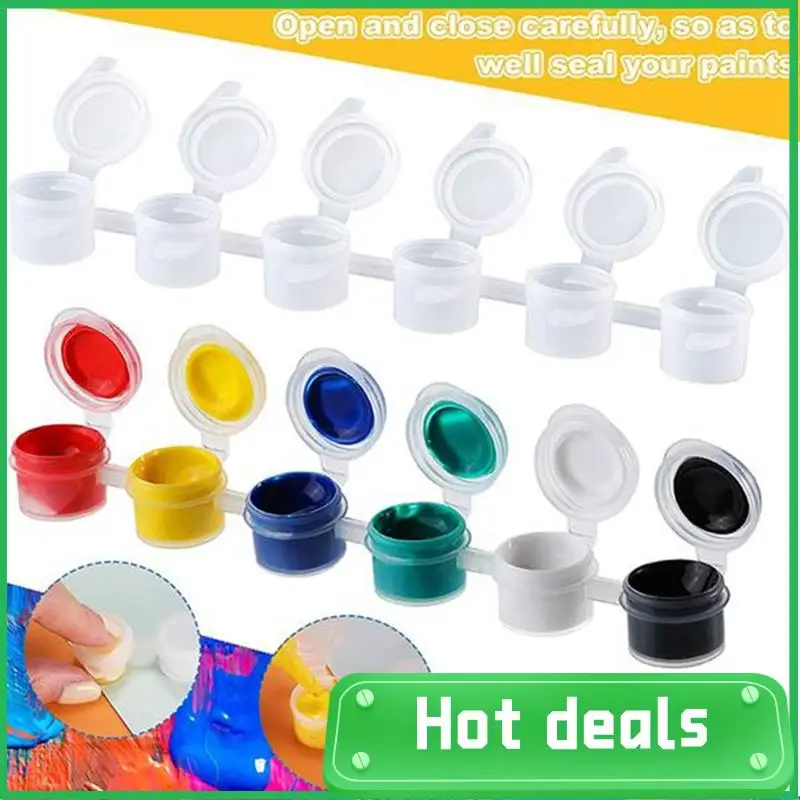 

AC62-100 Piece Pigment Box Empty Paint Cans Clear Storage Paint Containers Mini Painting Cup Jar 5Ml