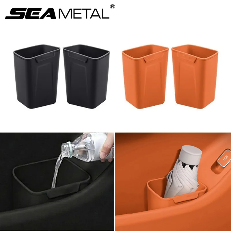 SEAMETAL Car Door Cup Holder Storage Bucket Trash Can Silicone Waterproof Universal Auto Door Umbrella Organizer Box Drink Rack
