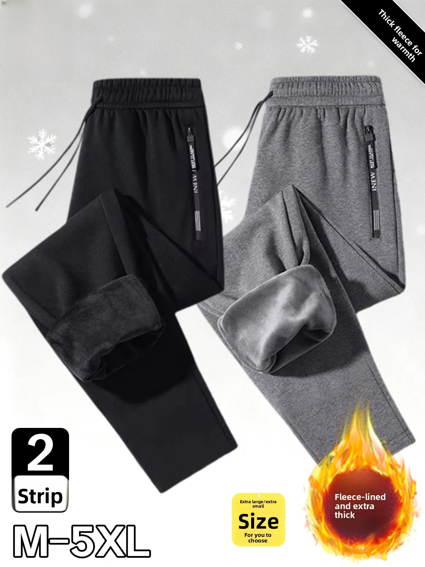 

Thiened Fce Cotton Pants for Men Winter New Sle Warm Large Size Casual Work Sports Sweatpants Youth ular Long Pants