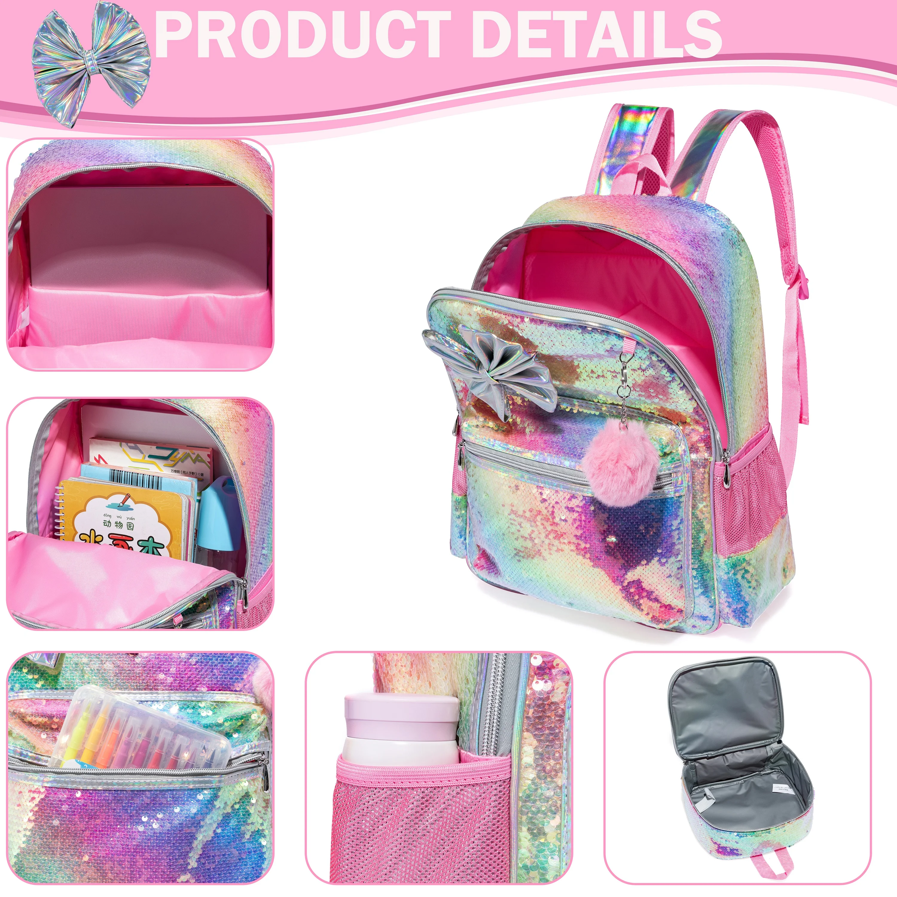 Cute Backpack for Girls School Backpack for Elementary Preschool Students