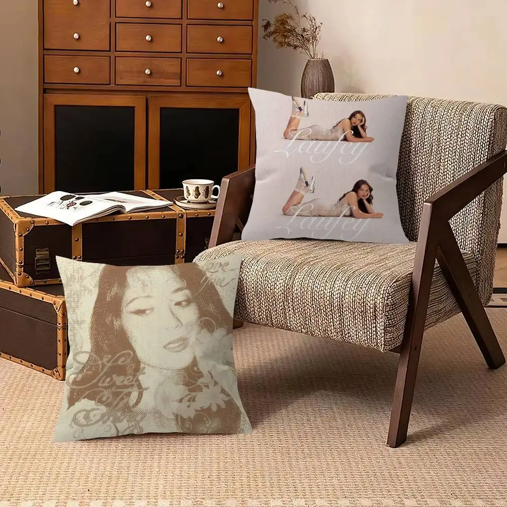 Singer L-Laufeyes album  Decorative Room Aesthetics Pillow Case Home Decor Bedroom Sofa Bed Pillow Cover 45x45