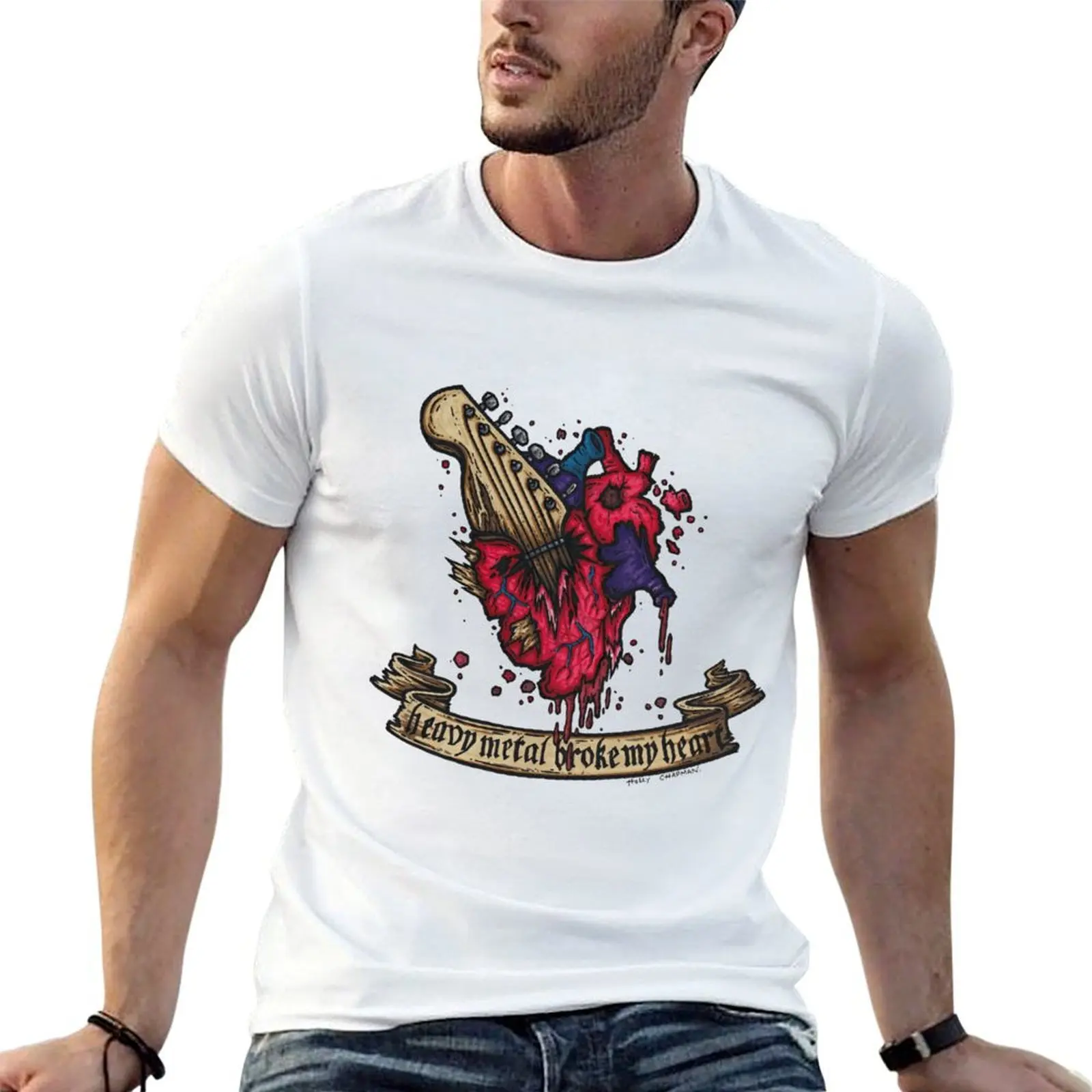 

Heavy metal broke my heart! T-Shirt t shirt man casual t shirt man designer T-Shirt