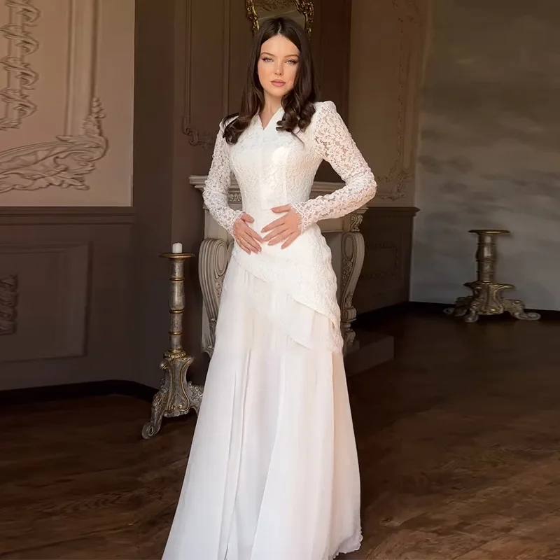 Manga longa oco para fora retalhos emagrecimento branco conjunto 2026 nova renda feminina