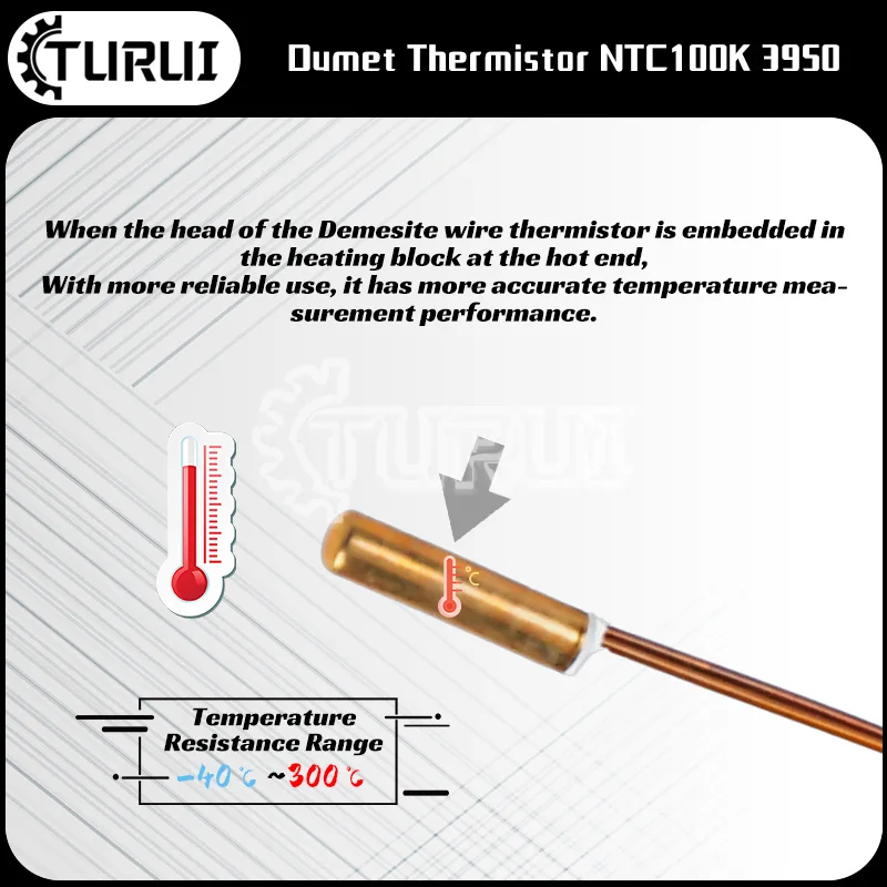 Voron 3D Printing Accessories Dmw Thermistor Ntc100k 3950 Stainless Steel Fill Temperature Measurement Accuracy for VORON SB PCB