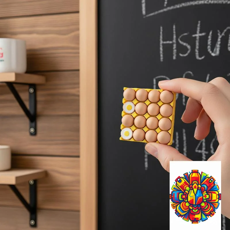 Egg Design Magnetic Refrigerator Note Holder 1PC Scratch Free Cooking Message Sticker for Kitchen Home Office Decor