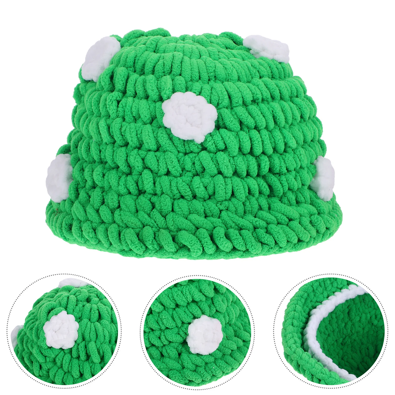 Adorabile cappello lavorato a maglia a forma di fungo per donna uomo unisex moda festa costume cosplay puntello confortevole caldo esterno interno