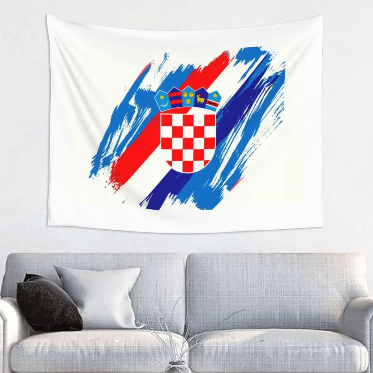 Flag Of Croatia Tapestry Home Decor Custom Hippie Wall Hanging Croatian Patriotic Proud Tapestries for Bedroom