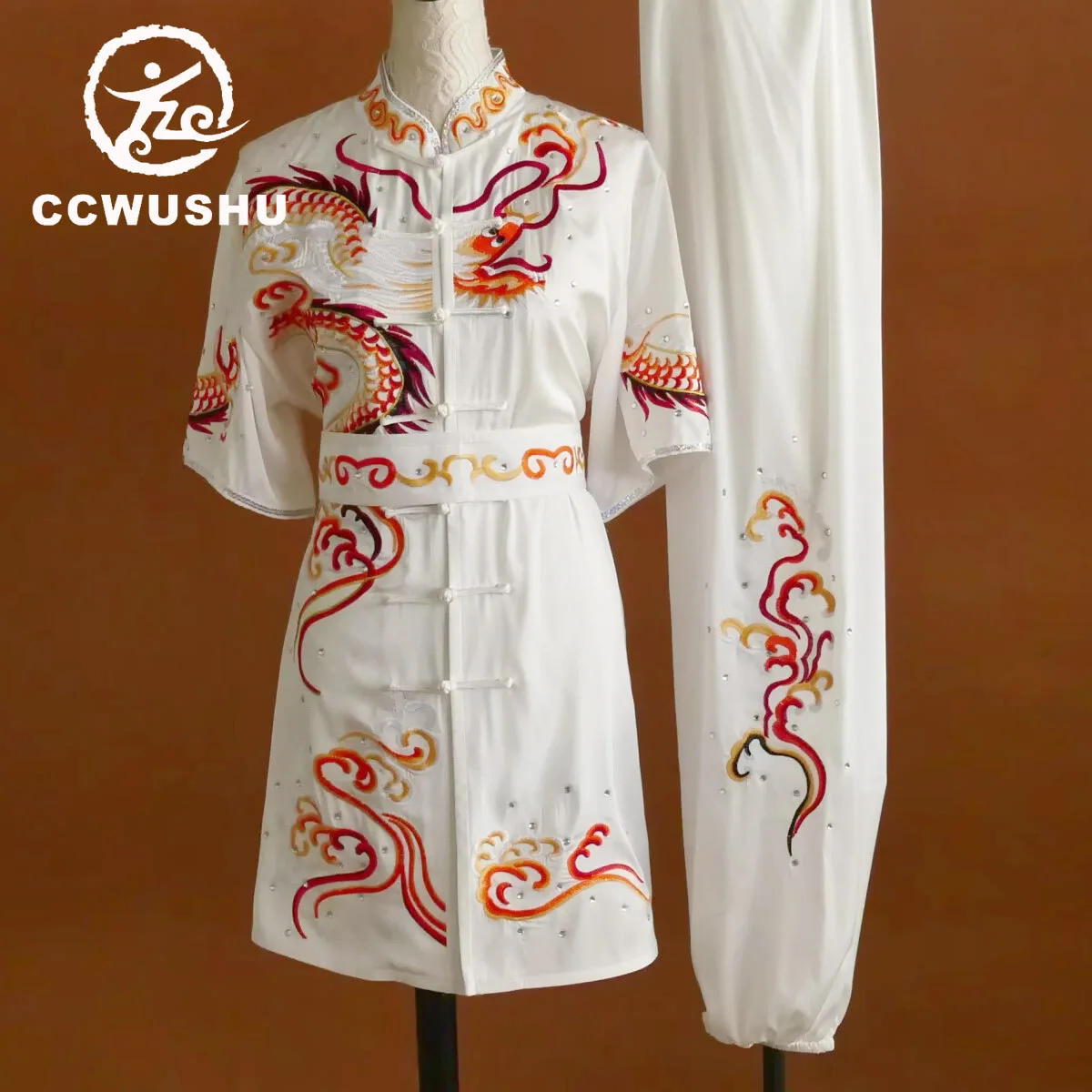 Tailor-Made Wushu Taichi Taiji Clothes Changquan Uniform for Martial Arts Competition Embroidered Kungfu Nanquan - CCWushu