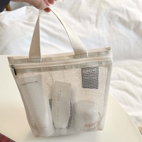 Hanging Cosmetic Organizer Pouch Mesh Makeup Toiletry Storage Bags Handbags Portable Travel Washing Body Shower Tools Organizer