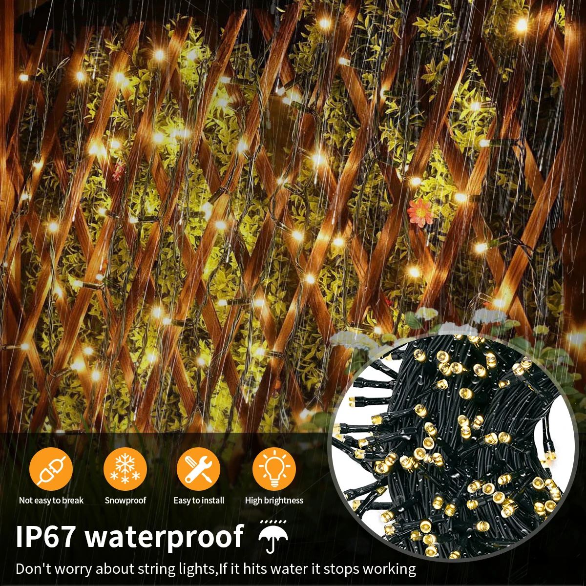 220V LEDs Twinkling Fairy Lights String 1/2/3Packs Holiday Christmas Tree Lawn Night Party Decorative Light Only EU Power Plug