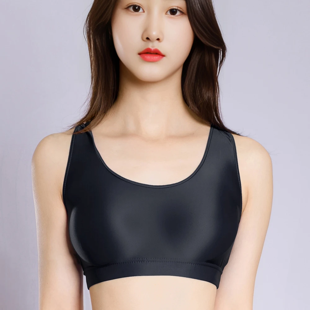 Neue Damen Sexy Transparente Bikini-Tanktops Fitness Gym Elastische Bustiers Crop Tops Ärmellose Shirts Westen Camis Croptop – Detail 19