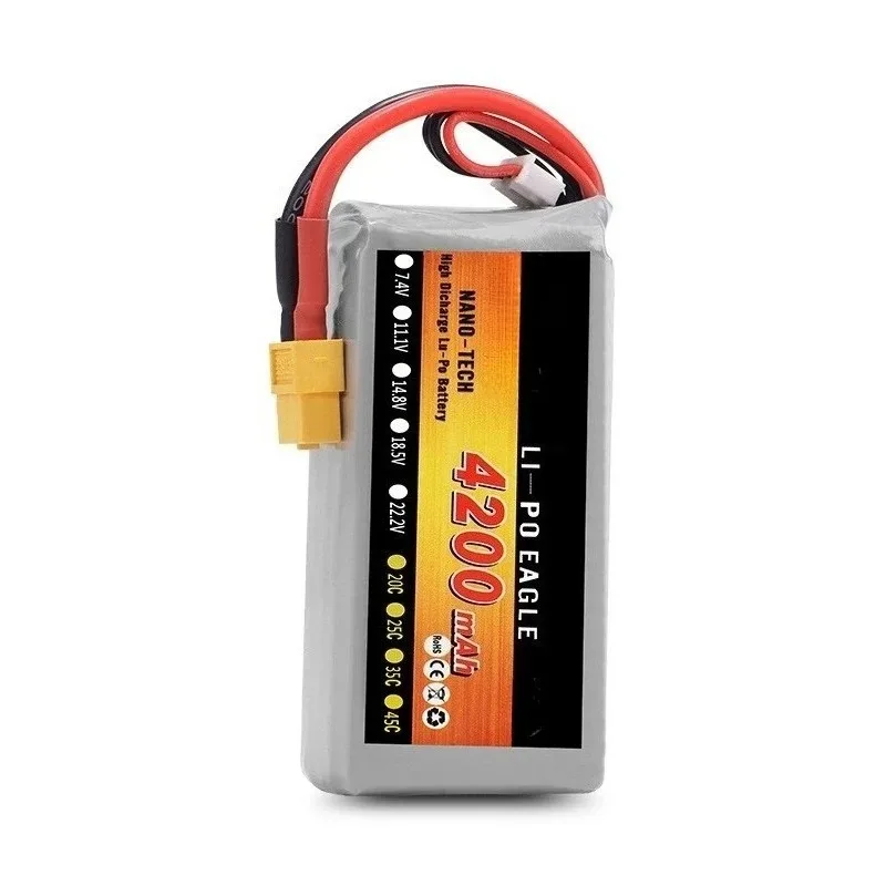 Lithium Polymer Battery 7.4V 4200mAh Large Capacity for Wl Toy 124019 104009 12428 12429 Remote Control Car Rechargeable Battery