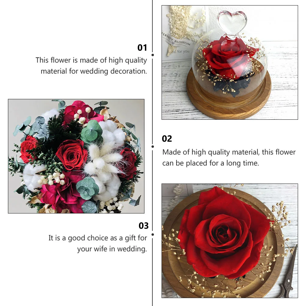 12 Pcs/Box Preserved Flower Rose Bouquet Valentines Day Decorations Hand Make Flowers Crafts Fake Roses Classical Forever