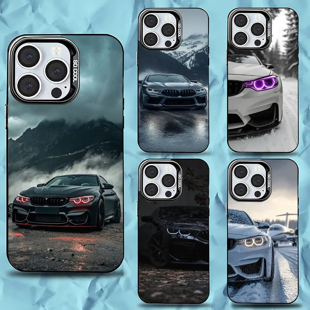 

Black White for B-BMW Phone Case For iPhone 16,15,14,13,12,11,Pro,Max,Plus,Mini,XS,SE Anti Fall Black Matte Hard Bumper