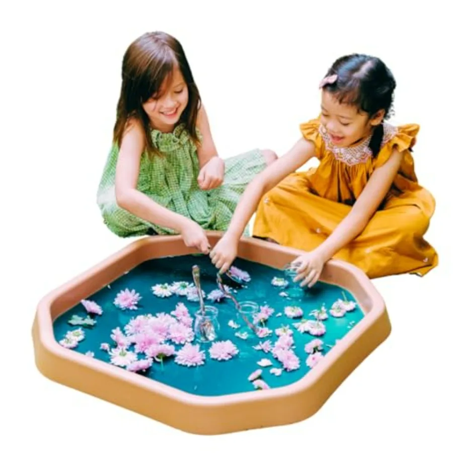 

Обучающий сенсорный лоток Learning Through PLAYtrays Brown TUFF Tray Small 27.5 Signature Sand Brown с текстурированной поверхностью для творческих игр