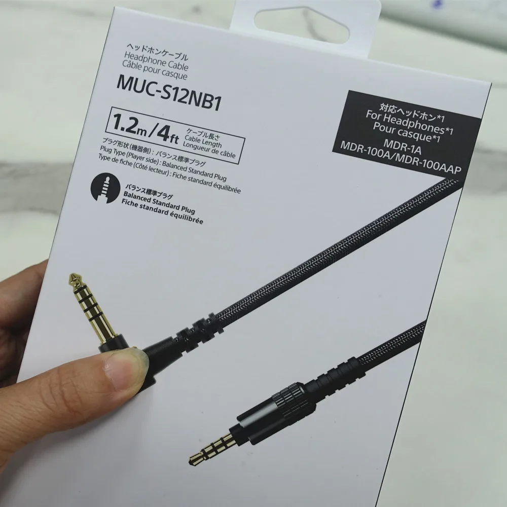 الأصلي MUC S12NB1 كابلات سماعة الرأس AUX الصوت كابل متوازن 3.5 جاك إلى 4.4 التوصيل ترقية استبدال خط مكبر الصوت الحبل