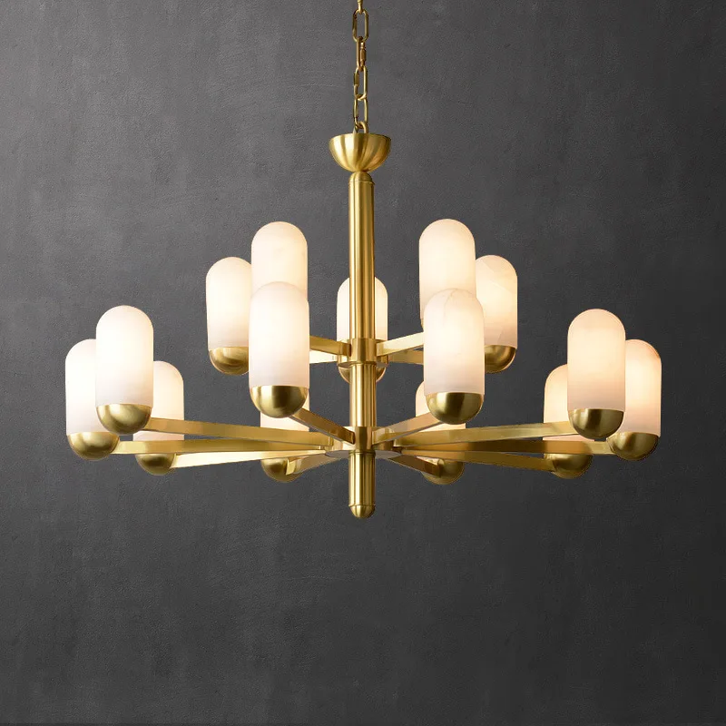 

LED Spanish Marble Modern Chandelier for Living Dining Room Restaurant Hotel Hanging Light Home Decoration Fixtures 2026