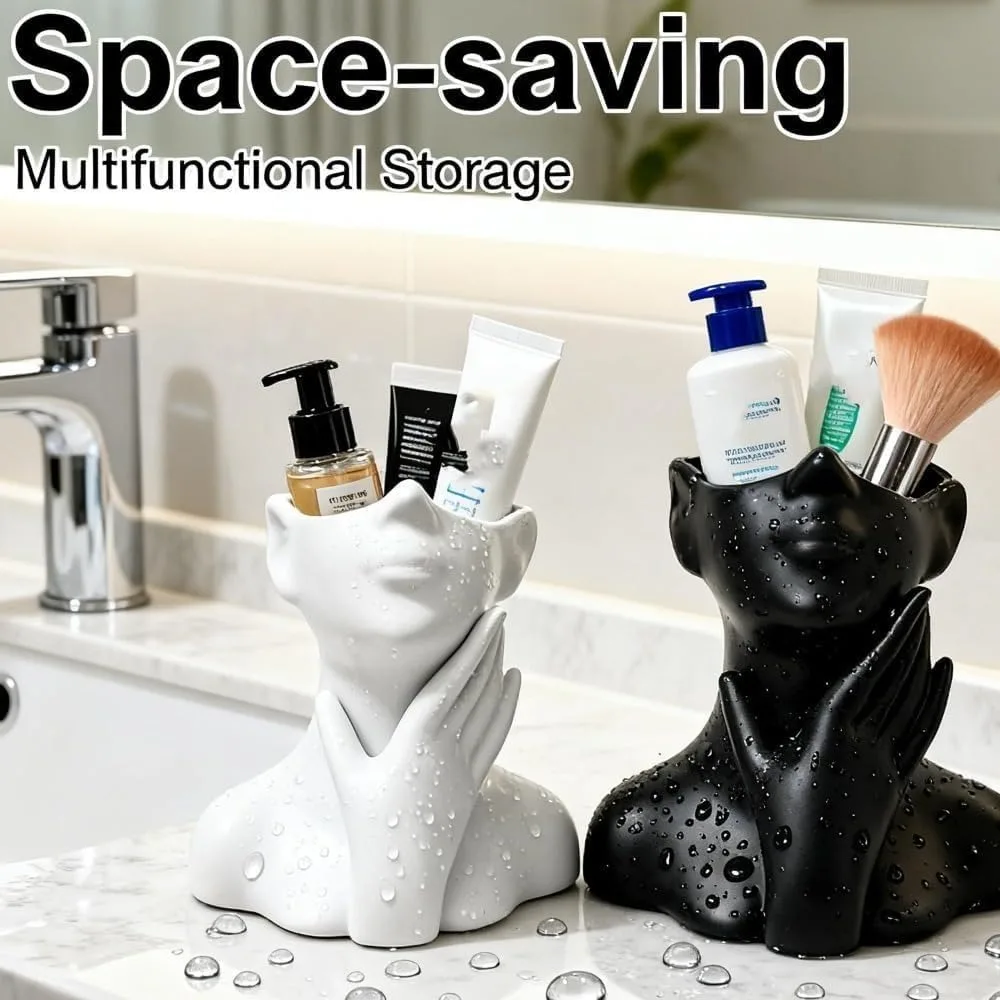 Creative body vase pen holder, school stationery office home cosmetics desktop finishing, back to school season, Christmas gifts