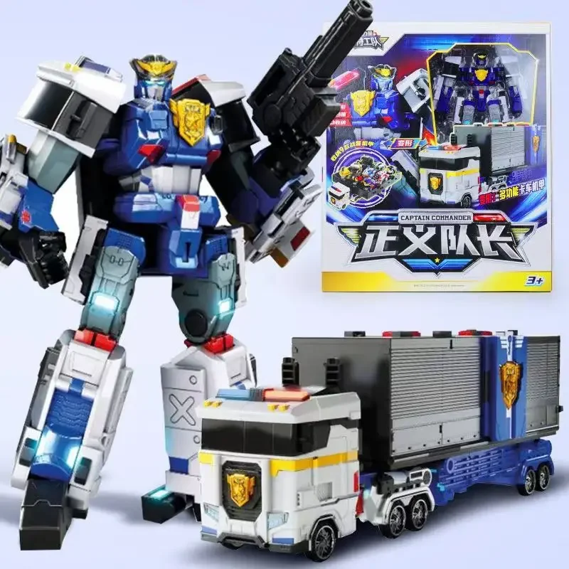 MiniForce Super Cops CAPTAIN COMMANDER Trailer  Transformation Robot Model Mini Force Deformationrmation Action Figure Toys