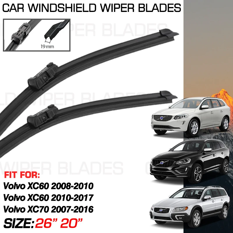 

Car Wiper Blades For Volvo XC60 60 2008-2010 2009 Volvo XC60 60 2010-2017 2011 2016 Volvo XC70 70 2007-2016 2014 Car Accessories