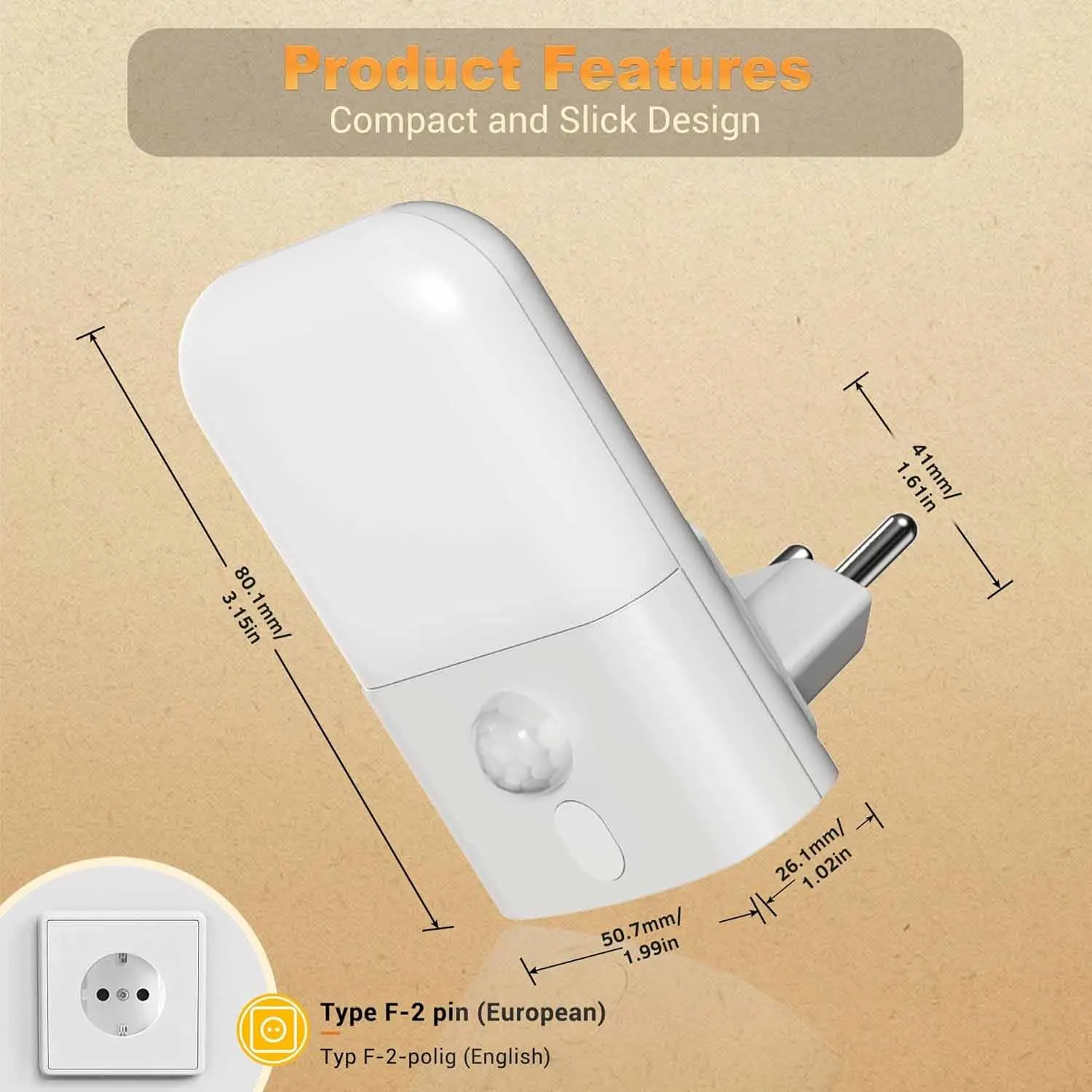 Adjustable Plug-In Dusk-to-Dawn Night Light 6