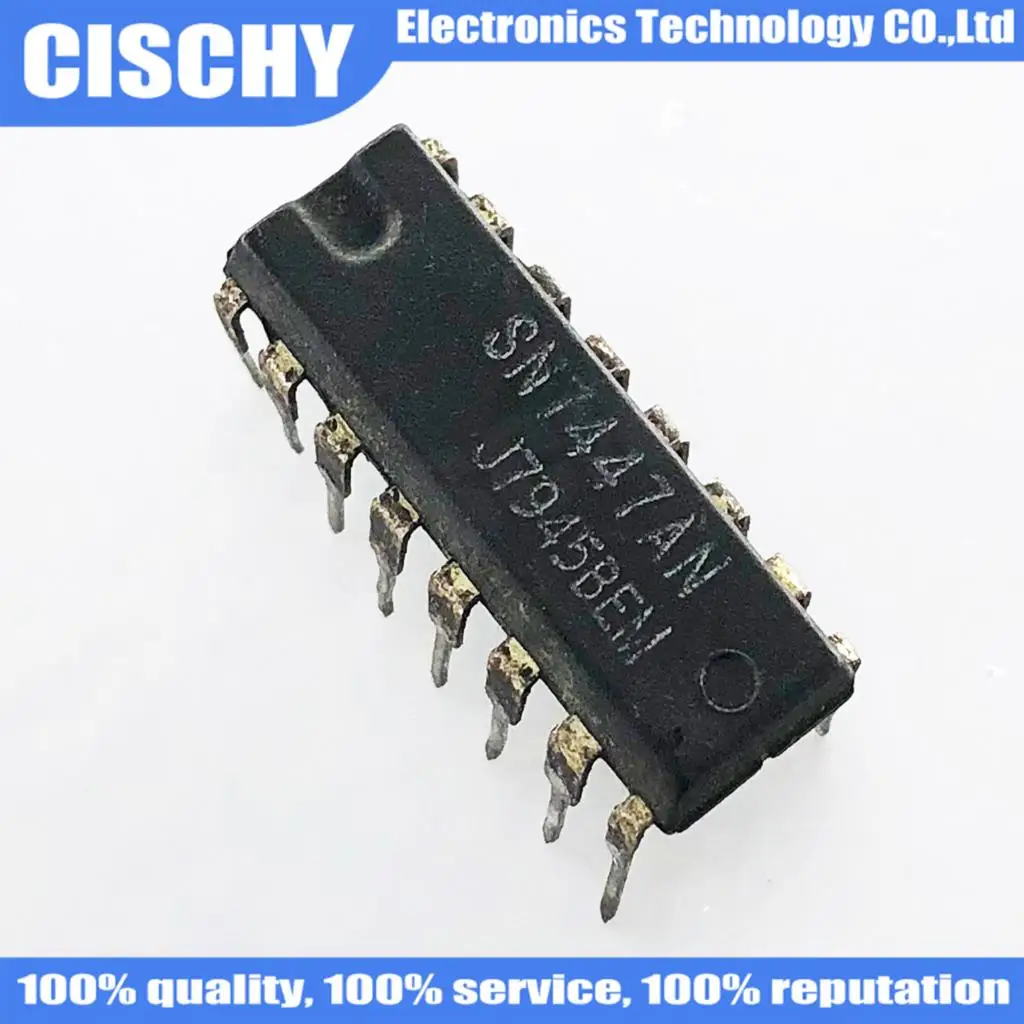 10pcs/lot SN7447AN SN7447 SN7447A DIP-16 In Stock