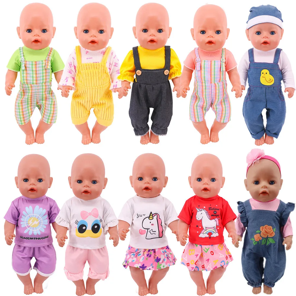 

American Doll Accessories Handmade Dresses Classic Fit 18Inch US And 43Cm Newborn Baby Doll Newborn Girl Doll Toy Our Generation