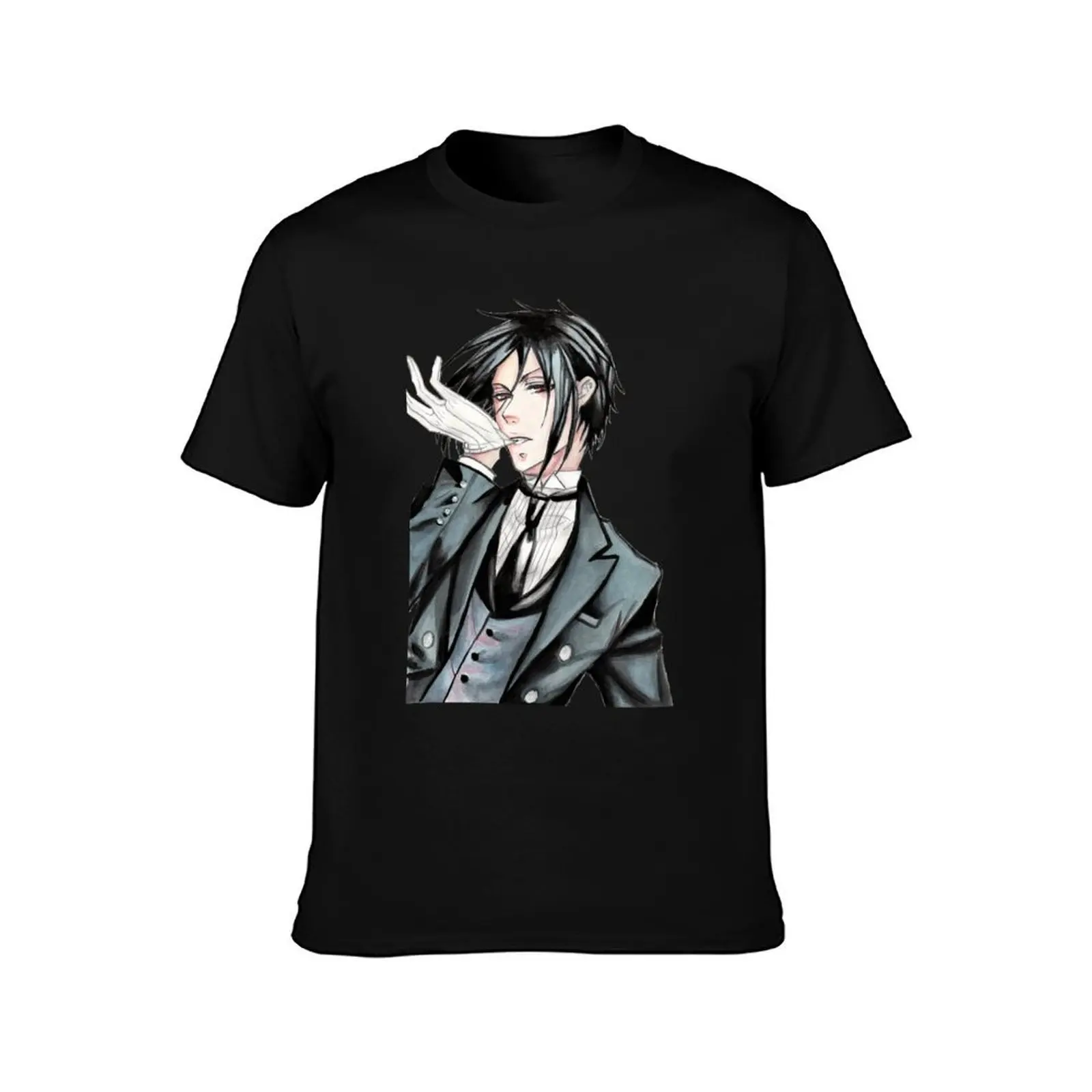 Sebastian (Black Butler) T-Shirt Big Size Short Sleeve Tee for Men - view 2
