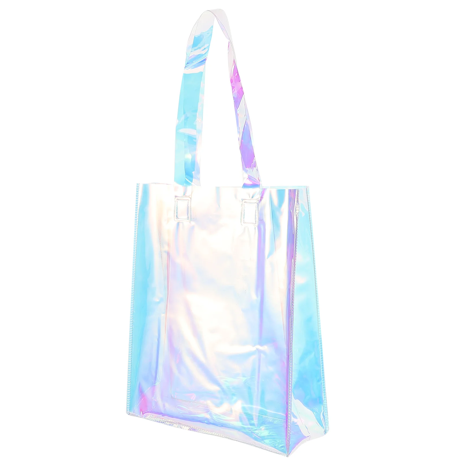 

Shoulder Bag with Handle Tote for Shopping Iridescent The Colorful Holographic Handbag Work