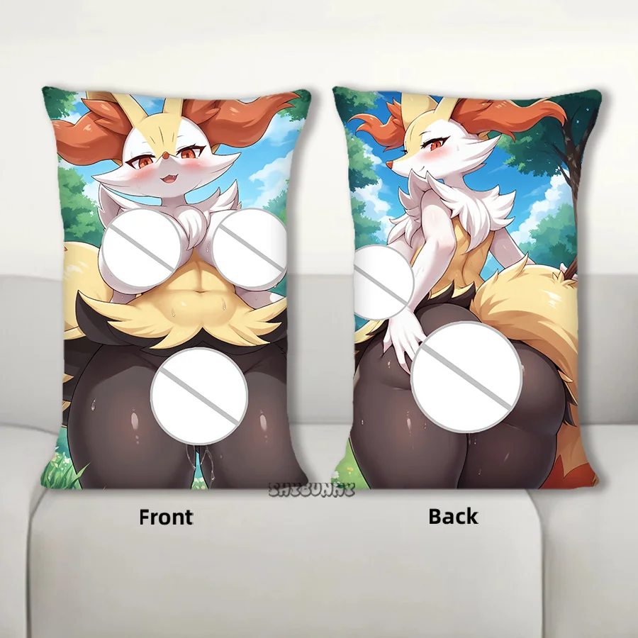 Dakimakura أنيمي Firefox Braix غطاء وسادة للجسم وسادة أريكة مزدوجة الجانب طباعة رمي كيس وسادة 40X60cm