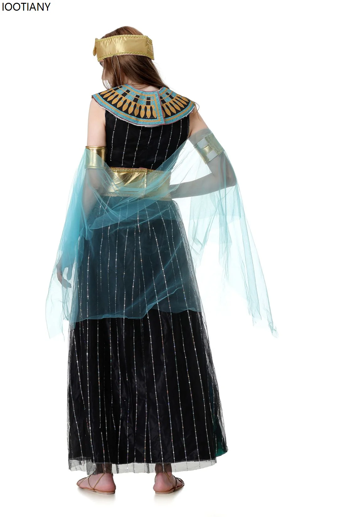 Adult Women Egyptian Goddess Cosplay Costume Halloween Cleopatra Roleplay Dress Up Holiday Party Pharaoh Fancy Dress Rave Outfit