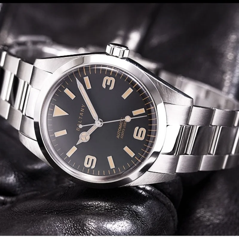 Baltany 2025 Новые мужские механические часы NH38 Homage Ретро с сапфировым стеклом из нержавеющей стали Водонепроницаемые Reloj Hombre