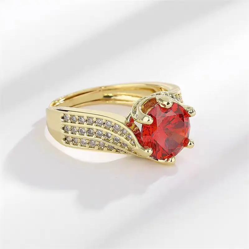 Wave-inspired light luxury ring crafted from electroplated copper alloy featuring round geometric silhouette ideal for modern wo