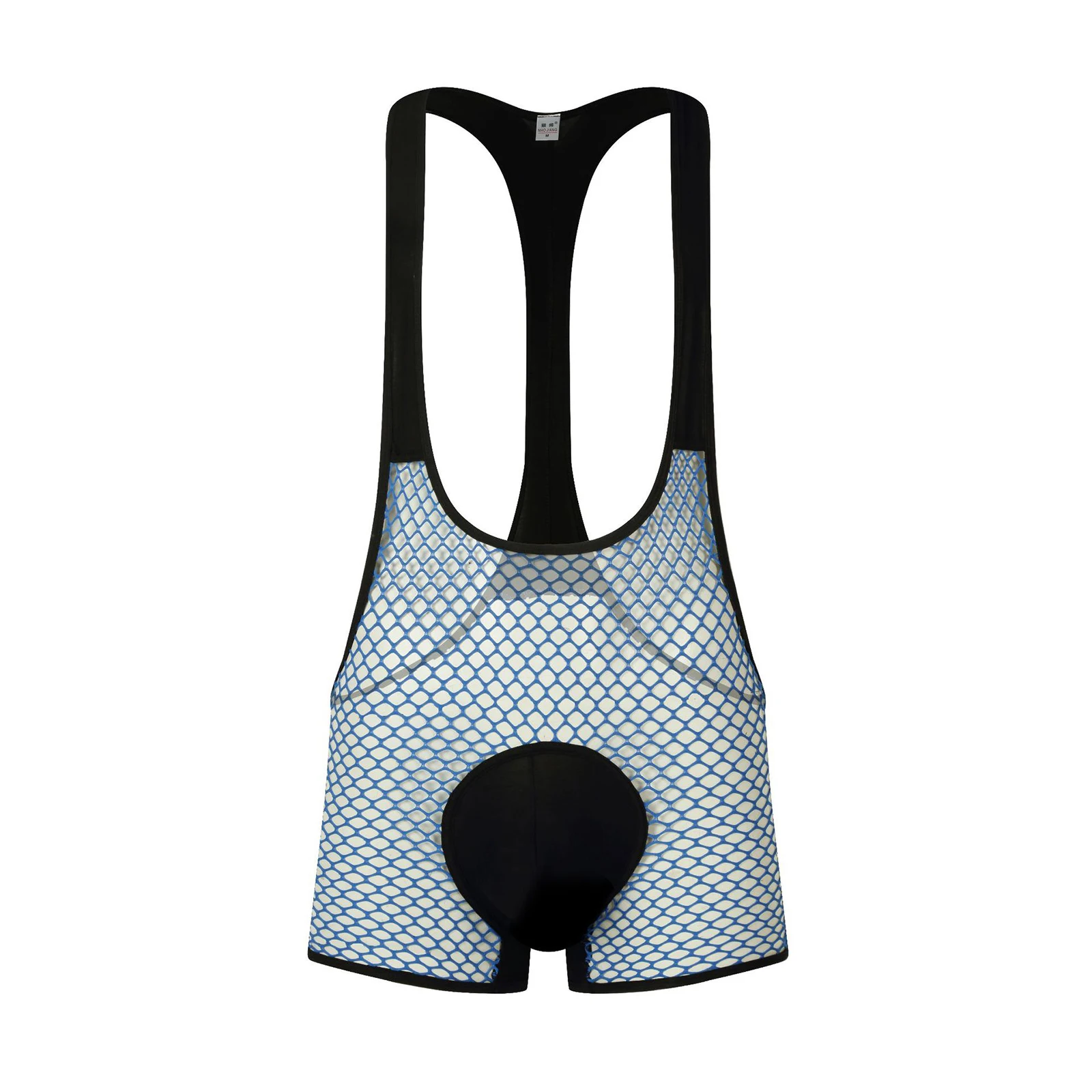 

Mens Fishnet Singlets Bodysuit Showing Chest Boxer Shorts with Bulge Pouch One-piece Leotard Jumpsuit for Wrestling Workout