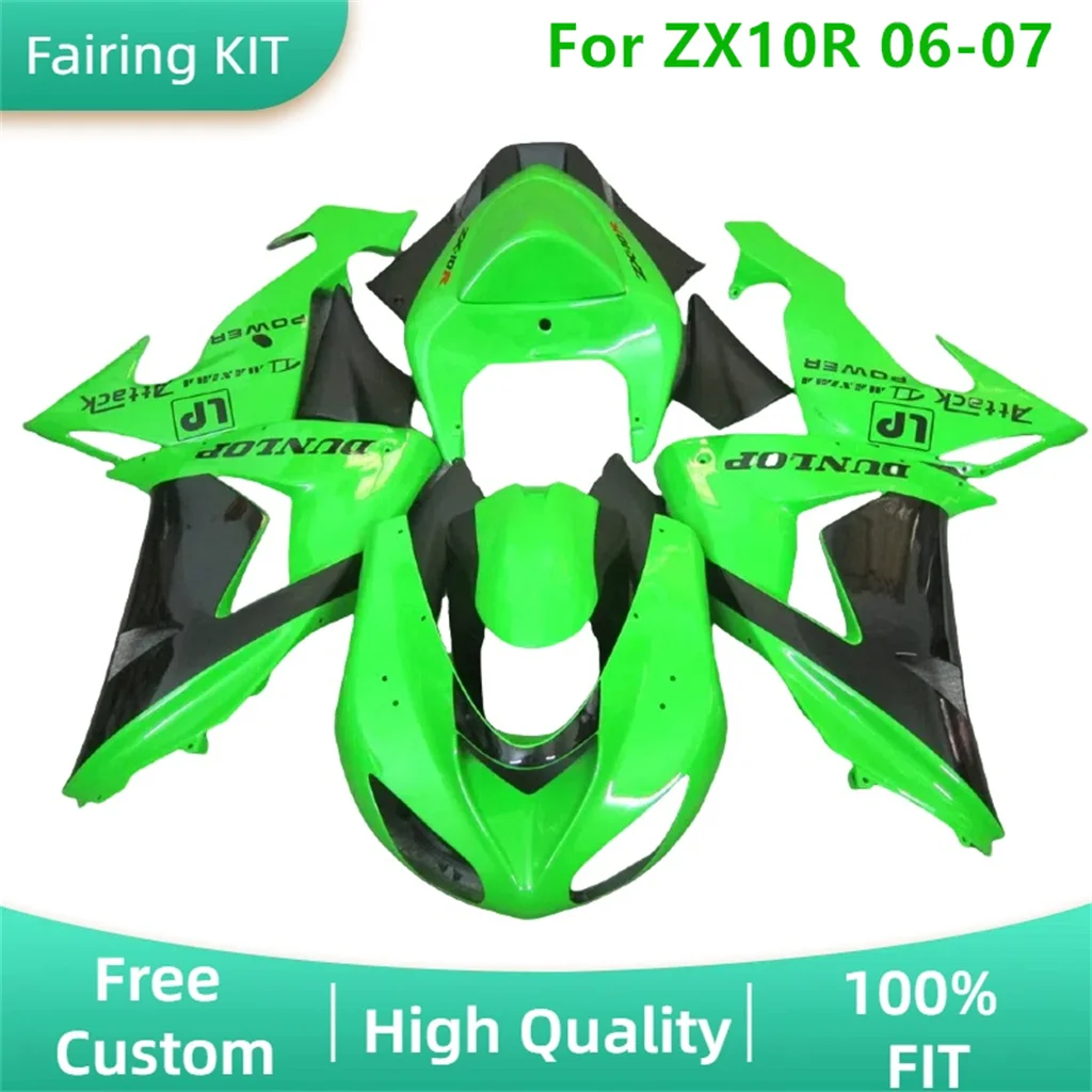 New Motorcycle Fairing Kits for Kawasaki ZX-10R 06 07 ZX10R 2006 2007 ZX 10R ABS Plastic 100% Fit Injection Mold Bodywork Set