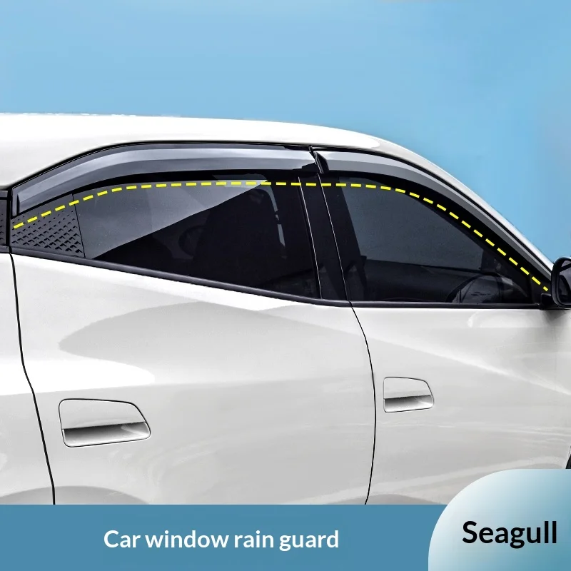 For Byd Dolphin Surf Dolphin Mini Car Window Visor Rain Guard Wind Deflector Glass Sun Shade Special Modification