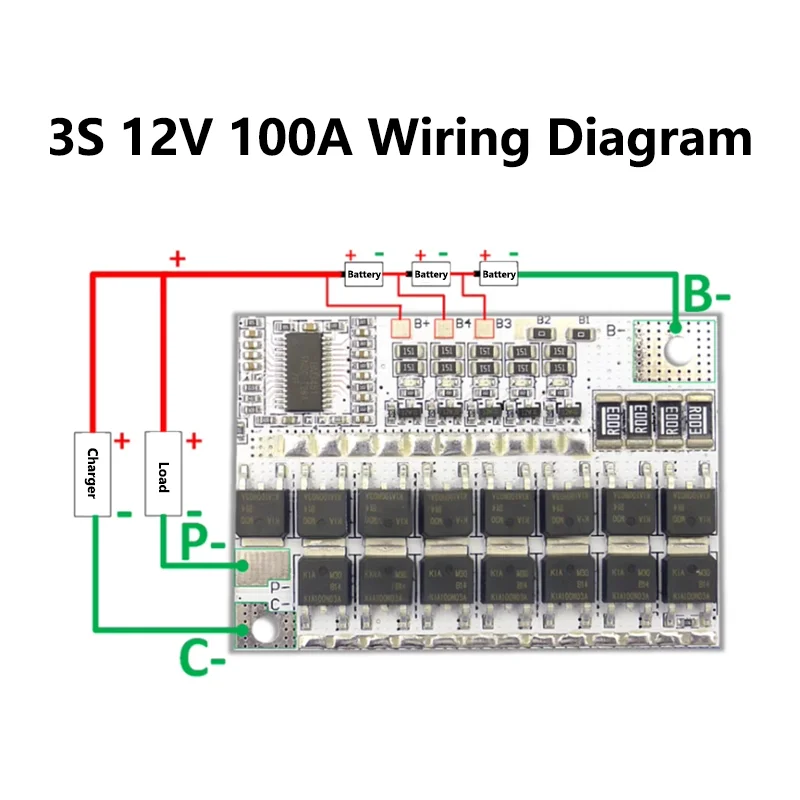 5/20Pcs 5S 4S 3S BMS 100A 21V 18V 16.8V 12V 18650 Li-ion LMO Ternary Lithium Battery Protection Circuit Board Balance Charging